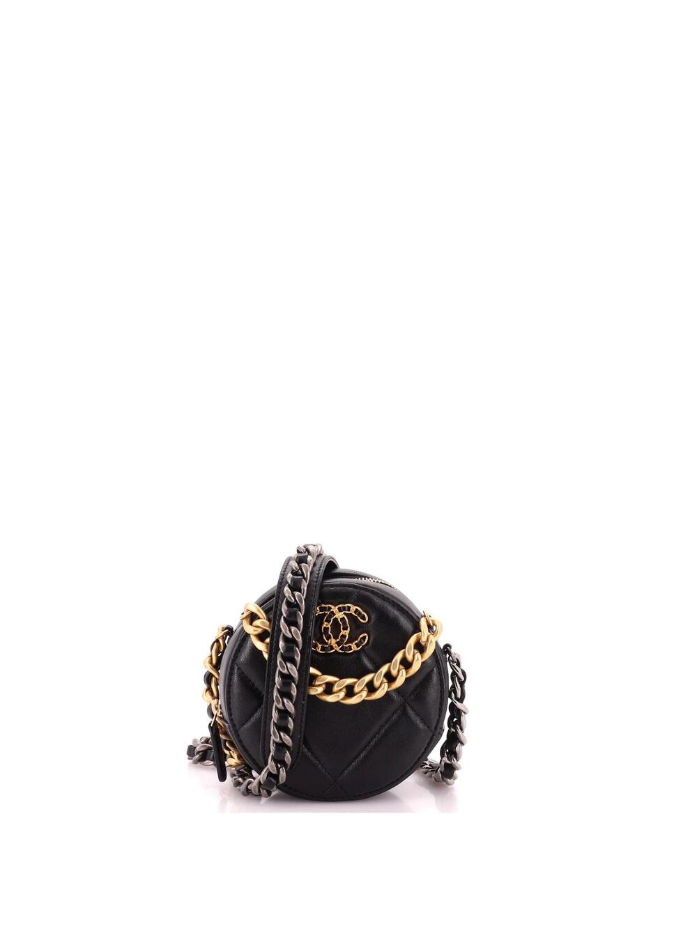 Chanel 19 Round Clutch With Chain #327323C27B